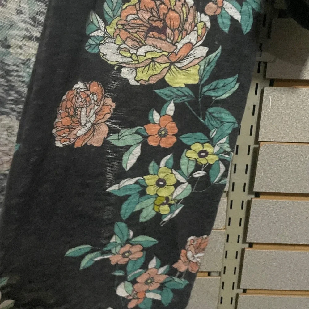 Torrid Black Floral Kimono Cardigan Size 2 Lightweight Open Front Plus size XXL‎ - Picture 4 of 6